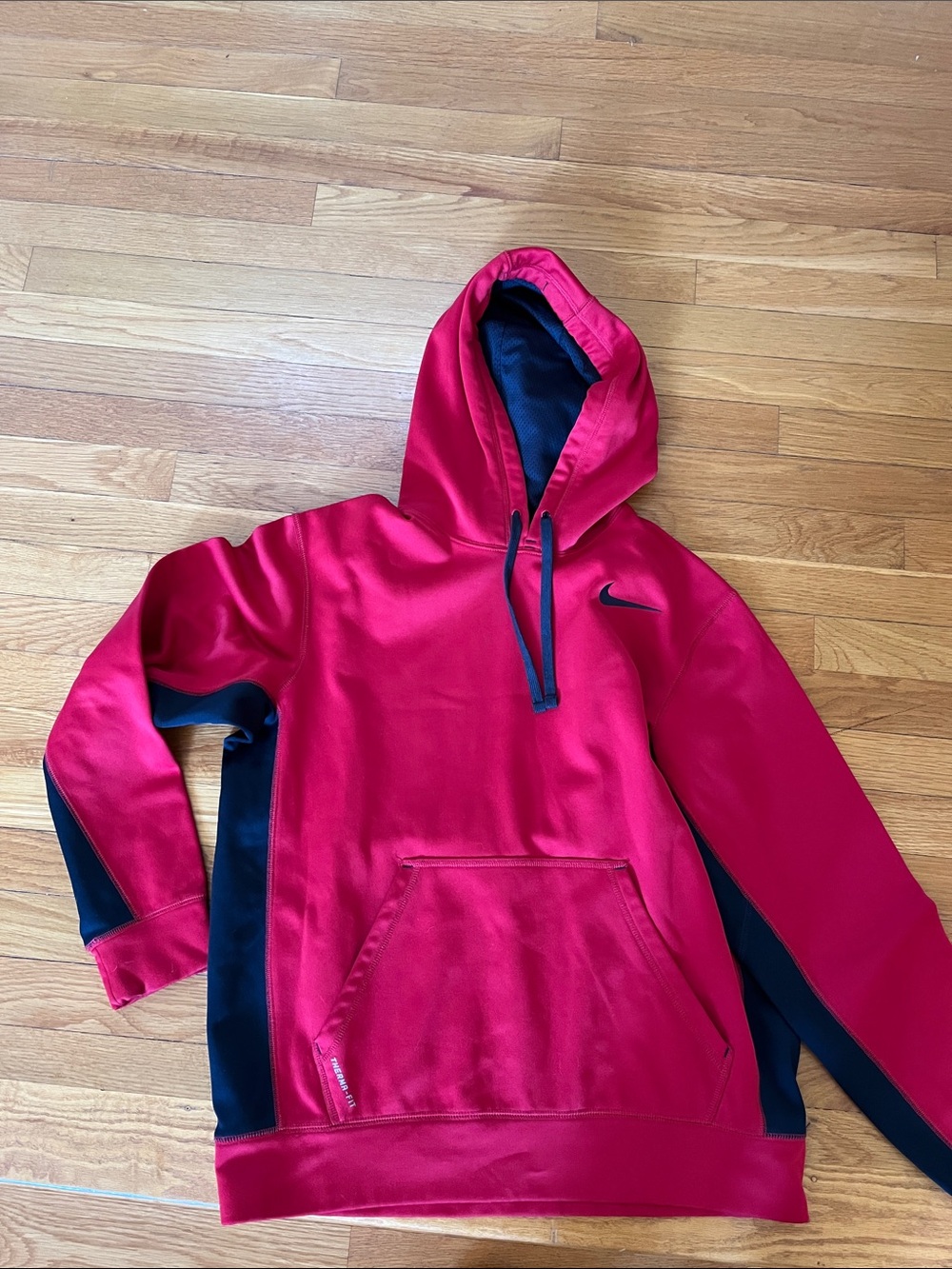 Nike Red and Black unisex adult Hooded Pullover
